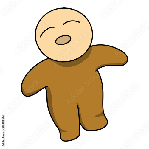 Foto Cute Sleepy Cartoon Character Yawning Vector Illustration