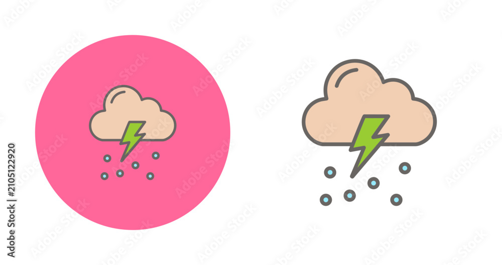 Obraz premium Storm Cloud Vector Icon