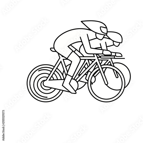 Two cyclists in a race