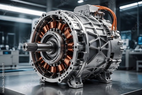 Electric Aircraft Propulsion Motor with Copper Windings and Lightweight Housing for Advanced Engineering Research Applications