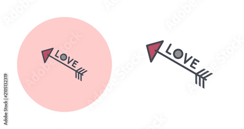Love Arrows Vector Icon