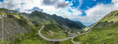 Aerial View of Transfagarasan Hairpin Road in Romania