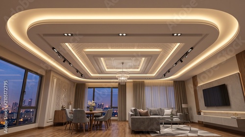 Gypsum POP panel false ceiling 4