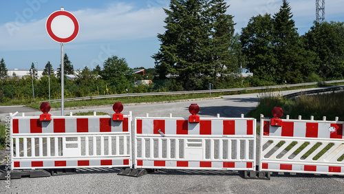 Strassenabsperrung