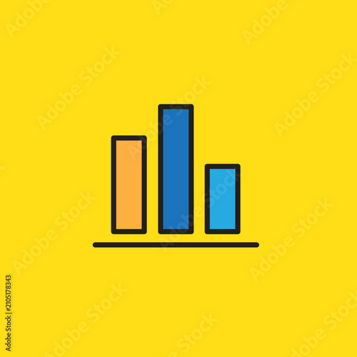 Icon Logo Graph Chart vector Cartoon