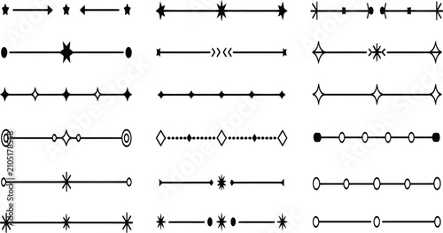 Fotografía Decorative Line Dividers and Border Elements for Graphic Design