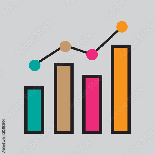Design Icon Graph Chart Bar vector