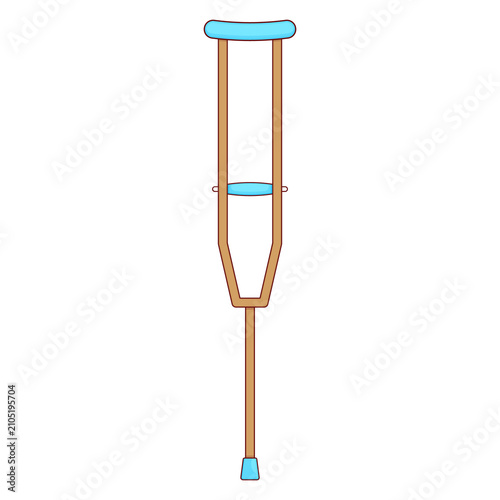 Foto Medical Crutch illustration cartoon cute