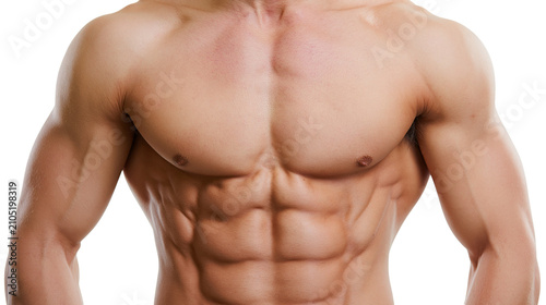 Картината върху платно Muscular male torso with defined abs and chest