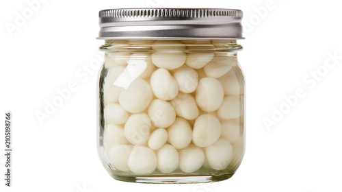 Cuadro en lienzo Glass jar filled with white candies