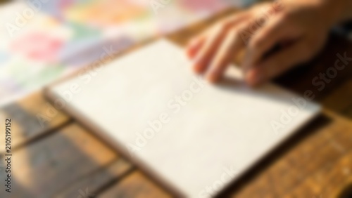 Blurred defocused fintech trust finance background with soft bokeh and copy space for text