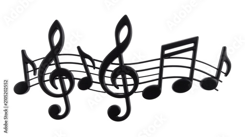 Musical notes on a transparent background. Isolated music symbols for creative projects.