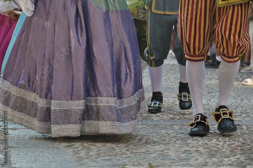 Folk group performing a Renaissance dance.