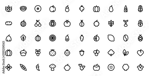 Public Transportation icon set. Minimal thin line web icons. Vector illustration. Featuring Luggage, Cruise, Train, Bus, Subway, Taxi, Airplane, Ship, Bike, Sign, Ticket, Station, Airport and more.