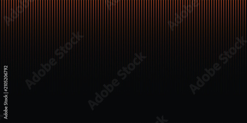 Obraz na płótnie Abstract background with vertical orange gradient lines on black, creating a minimal, geometric, pattern, texture ideal for modern technology and branding designs