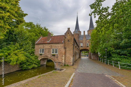 The historic Oostpoort (Eastern Gate) in Delft, the Netherlands