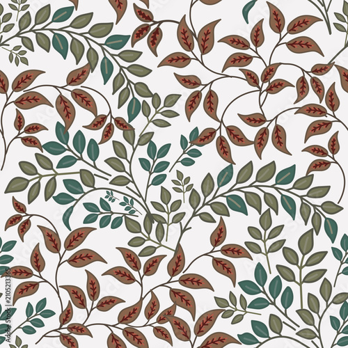 Floral pattern seamless ,flower branches seamless pattern , vector , illustration ,flowers pattern design Seamless flower pattern with colorful little flowers. Simple flat bright flowers background	