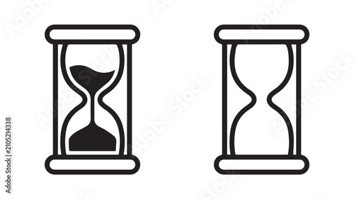 Konstfotografi Two hourglass icons side by side