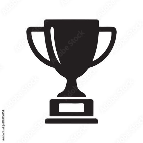 Bild auf Leinwand Trophy cup icon for winning and achievement award with champion achievement isol