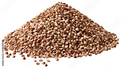 Heap of raw buckwheat groats