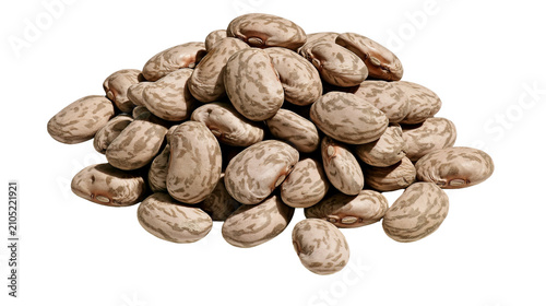 Fotografia Pile of dry pinto beans with characteristic brown speckles