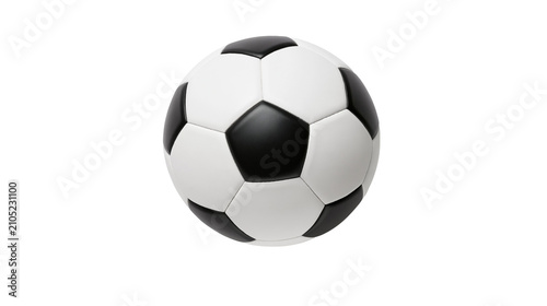 Fotografie Classic soccer ball with black and white pentagonal panels