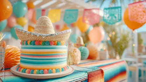Colorful Mexican Birthday Celebration with Vivid Decorations and Fiesta Theme