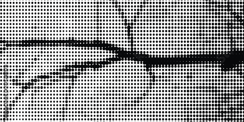 Photos High contrast grunge halftone texture in black and white, ideal for abstract backgrounds, posters, vintage prints, and digital overlays