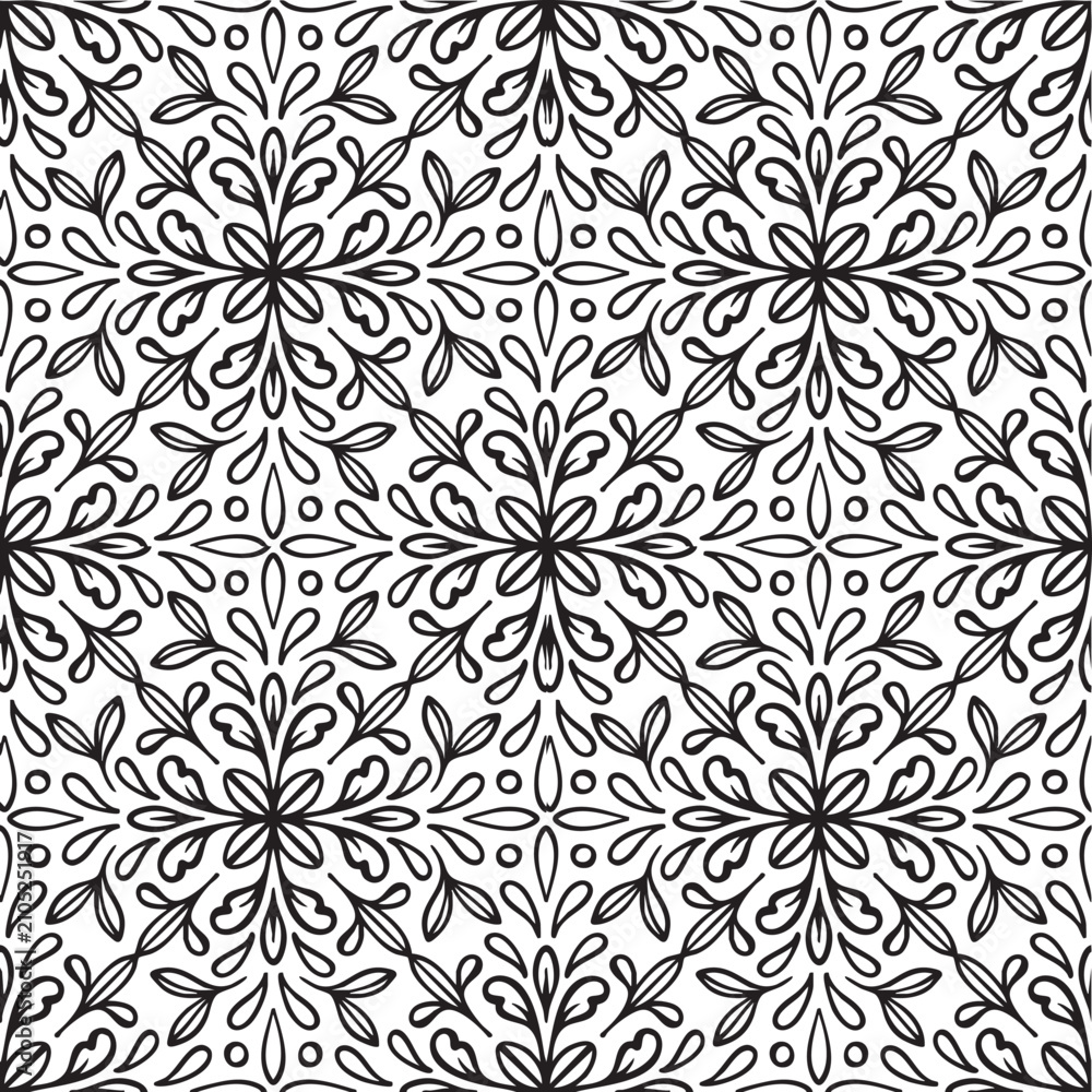 Fototapeta premium Luxury ornamental mandala design. Seamless floral mandala pattern design.