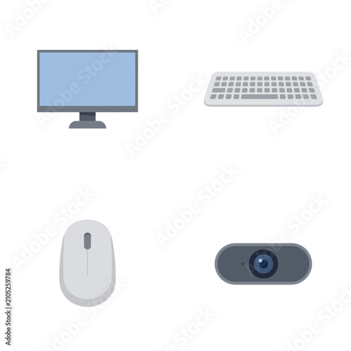Cuadro en lienzo Computer hardware equipment featuring a desktop monitor screen, a standard qwert