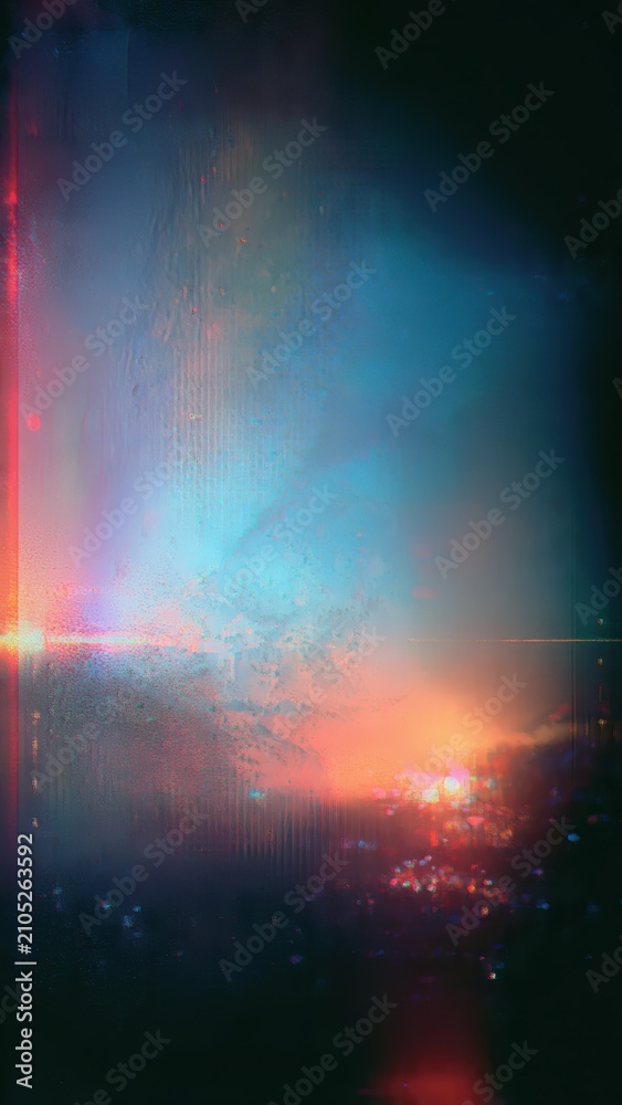 Fototapeta premium Futuristic abstract background with vibrant blue and orange light effects