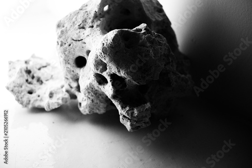 Bild auf Leinwand stone like a skull