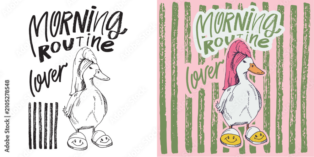 Fototapeta premium Funny lettering hand drawn art. Lettering print fot t-shirt, mug print, sticker art.