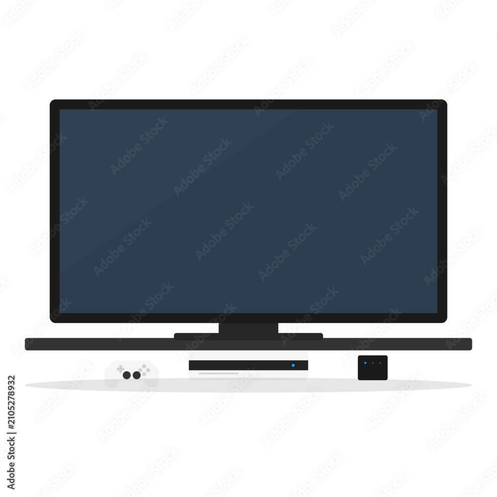 Fototapeta premium Modern Home Entertainment System Vector Illustration