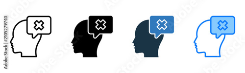 Foto Refuse Head icon multiple style vector illustration