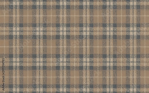 Seamless Tartan Plaid Fabric Texture Brown Grey Background Picture