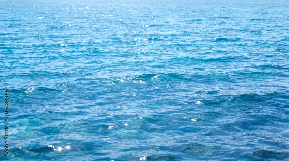 Fototapeta premium Blue Rippled Water Calm Lake Surface