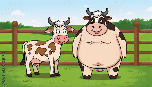 Ai generative, cow and calf