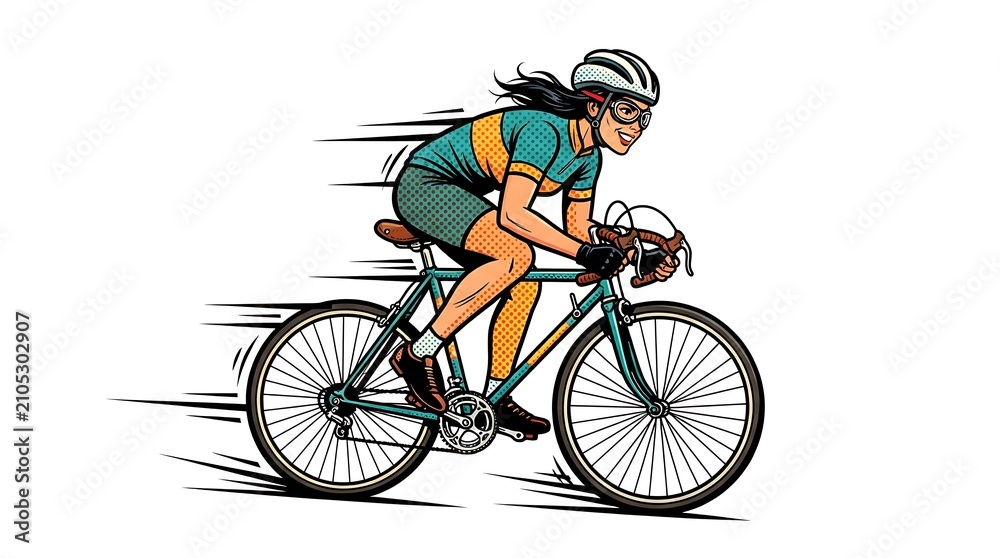 Obraz premium Person cycling fast on bicycle