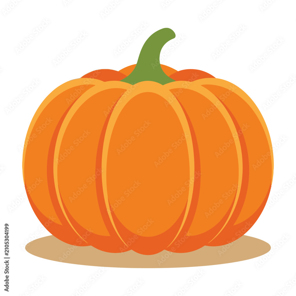 Obraz premium Orange Pumpkin Isolated on White Background for Thanksgiving and Autumn Harvest