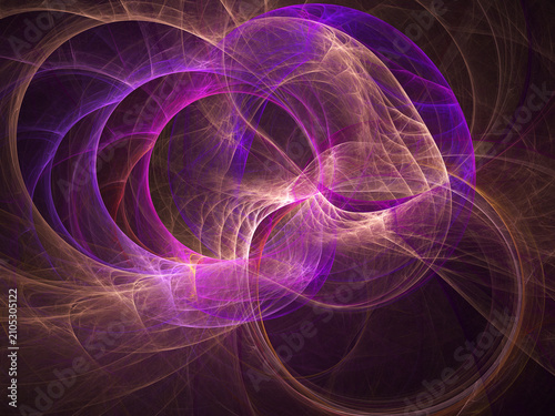 Fractal colored abstract on black background