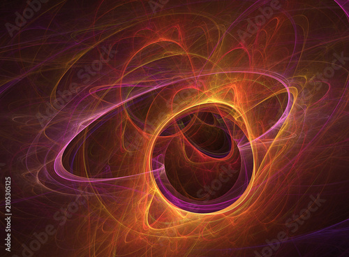 Fractal colored abstract on black background