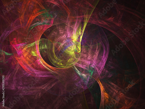 Fractal colored abstract on black background