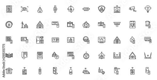 Tablou pe pânză Domotics icon pack