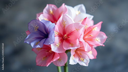 Close Up of Pink Magnolia Flowers in Bloom on Tree Branch with Delicate Spring Blossoms and Fresh Green Leaves in a Garden