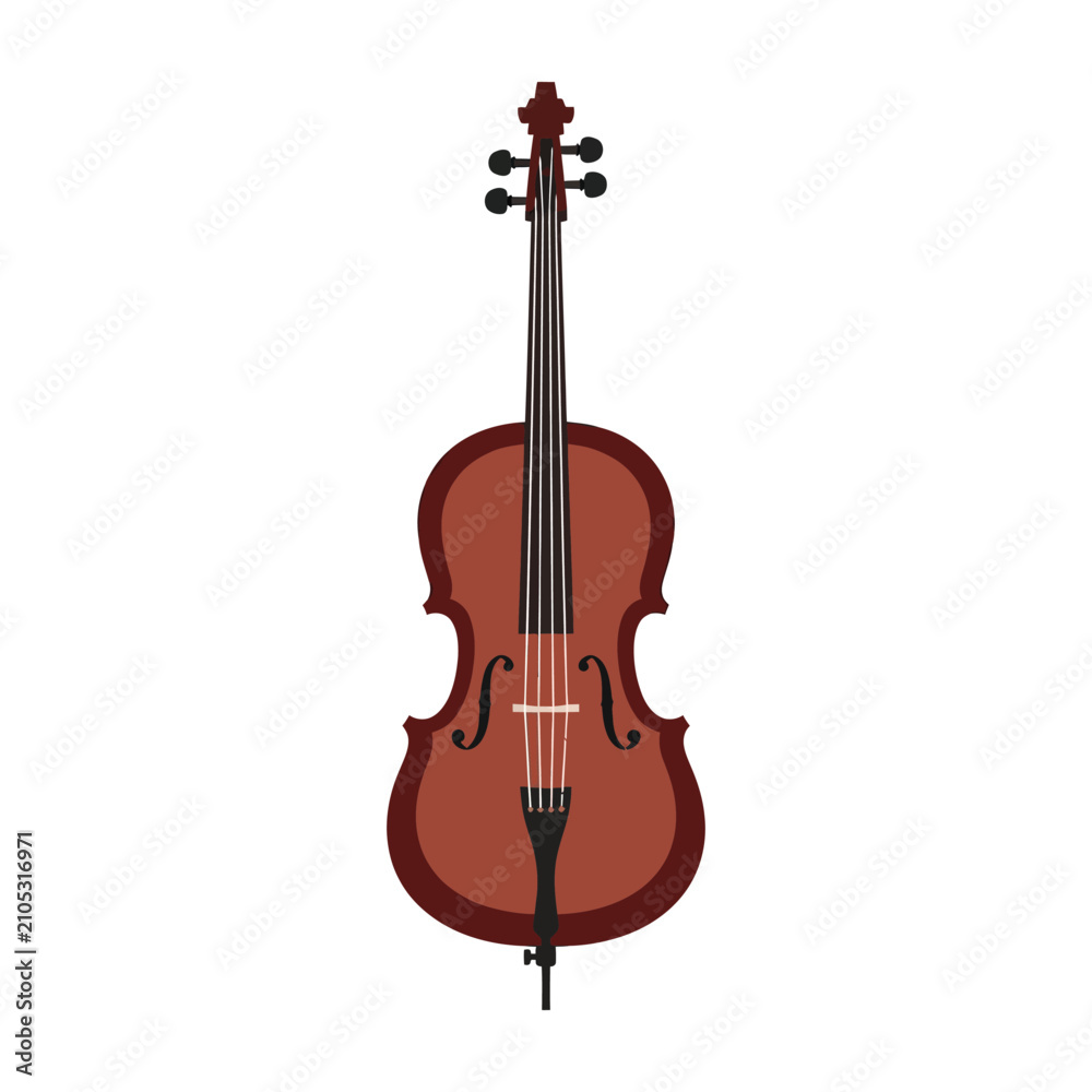 Fototapeta premium Violin instrument on white background