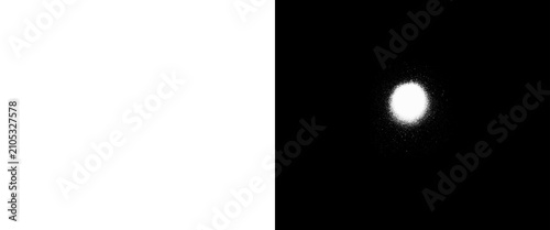 Foto Minimalist black and white abstract composition, split screen contrast backgroun