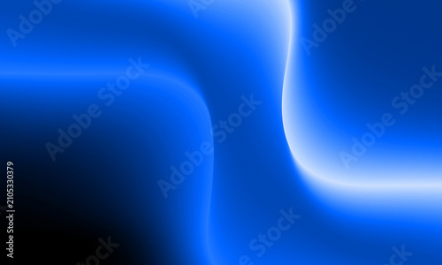 Dark blue abstract fluid wave background with glowing white neon light. Modern smooth gradient curve texture for digital presentation, tech banner, or luxury wallpaper.