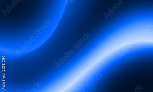 Dark navy blue abstract background with intense glowing light beam. Tech gradient neon wave curve backdrop for business presentation or banner.