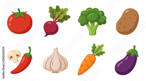 Tableau sur toile Assorted fresh vegetable collection
